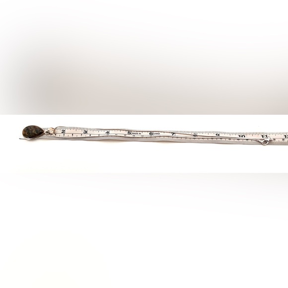 Pietersite Teardrop Pendant Necklace 925 Sterling Silver - Picture 4 of 4